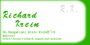 richard krein business card